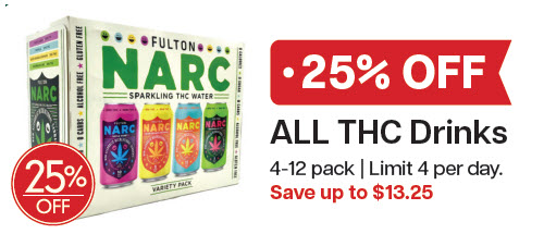 	 L&B Extra Members: 25% Off All THC Beverages 4-12 pk. (Limit 4 per day) Expires 12/31/25