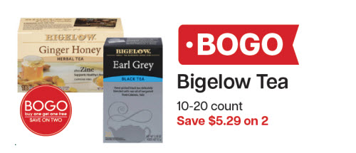 L&B Extras Members: BOGO Bigelow Tea 18-20 count Expires 01/07/26
