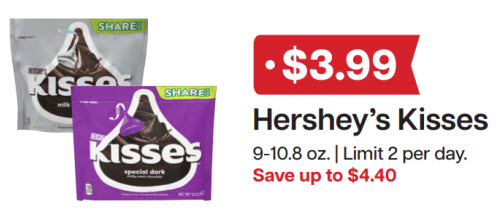 L&B Extras Members: $3.99 Hershey's Chocolates 8-11.34 oz. (Limit 2) Expires 02/18/26