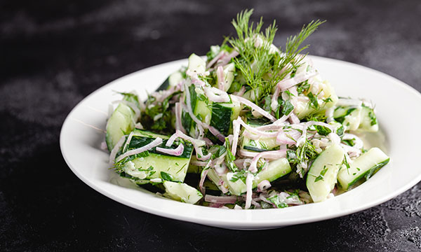 Herbed Smashed Cucumbers