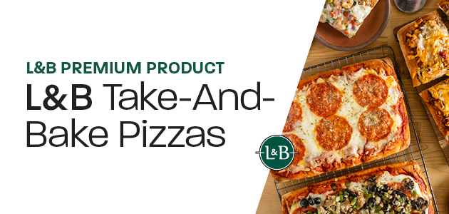 L&B Take-and-Bake Pizzas: L&B Premium Products