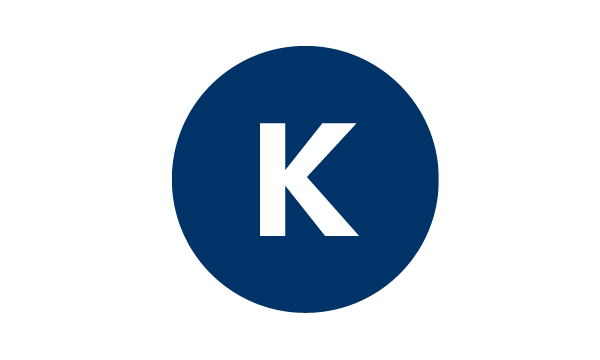 Dark Blue Circle with Letter K