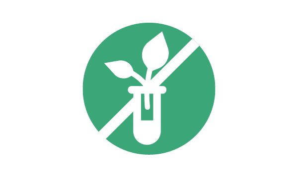 Green No Symbol with a Seedling Plant Placed Inside a Laboratory Test Tube