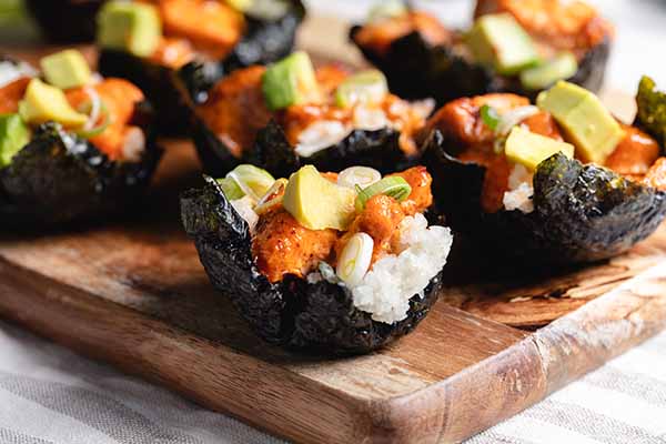 Recipe: Baked Salmon Sushi Cups