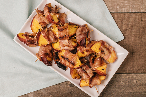 Recipe: Grilled Bacon Wrapped Peaches