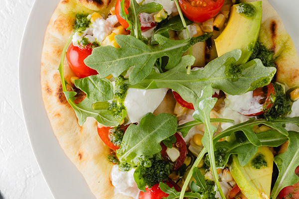 Recipe: Grilled Flatbread with Corn & Burrata