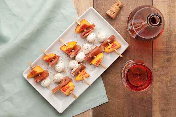 Recipe: Peach & Prosciutto Skewers