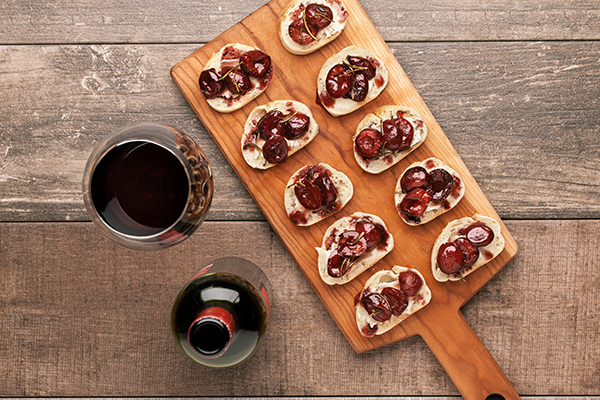 Recipe: Savory Roasted Cherries with Brie & Baguette
