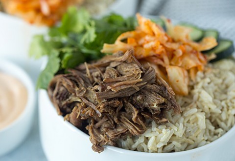 Recipe: Slow Cooker Korean Beef Burrito Bowls