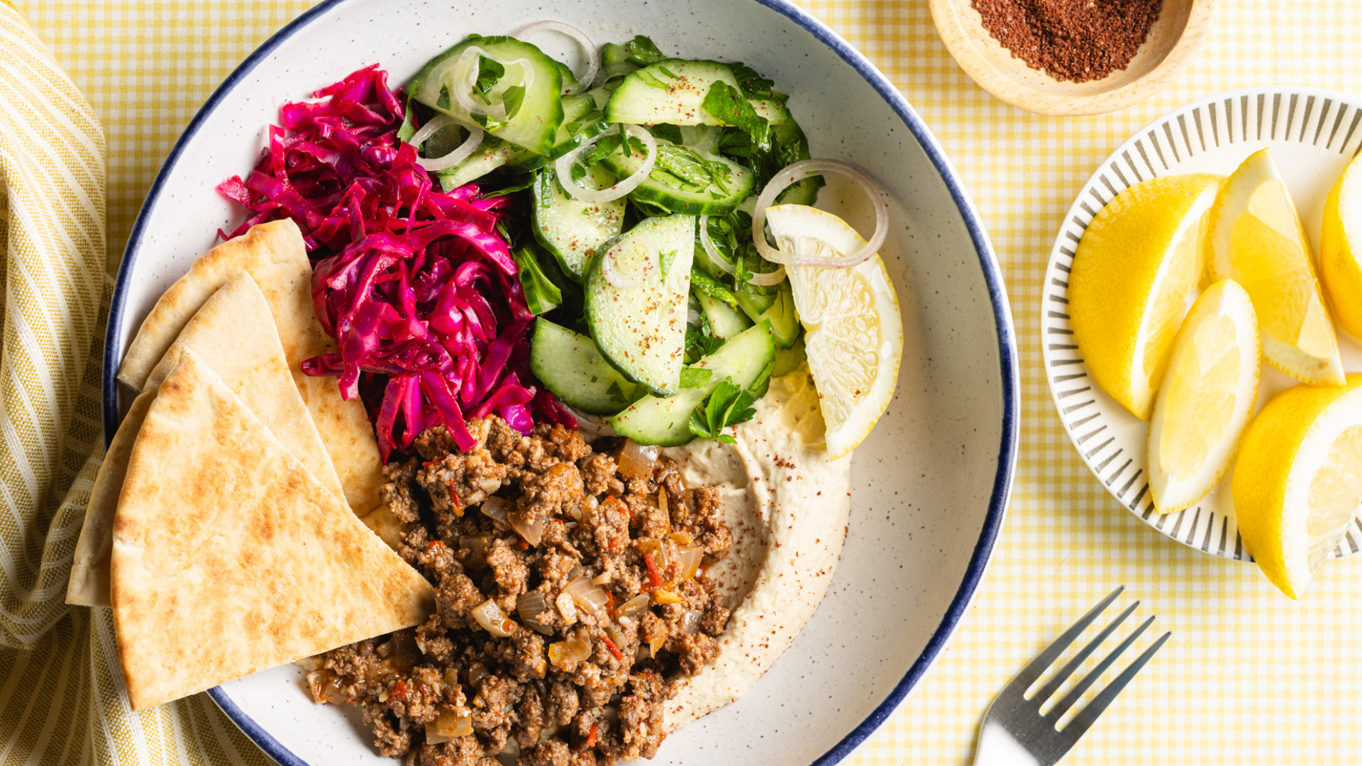 Recipe: Baba's Hummus Beef Shawarma Bowl