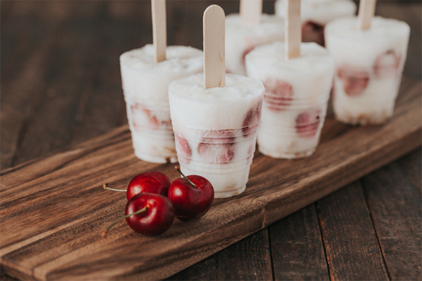 Recipe: Cherry Frozen Yogurt Pops