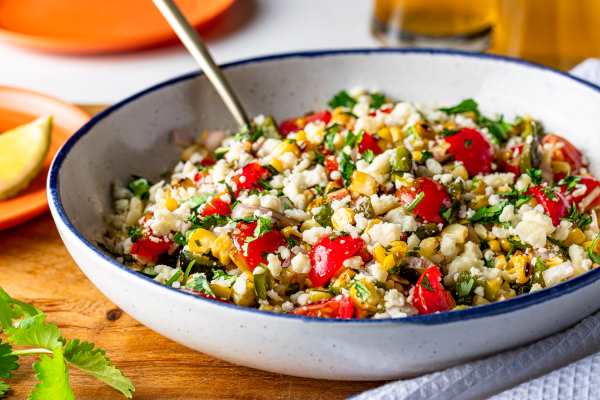 Recipe: Grilled Corn Salad with Hot Honey Vinaigrette