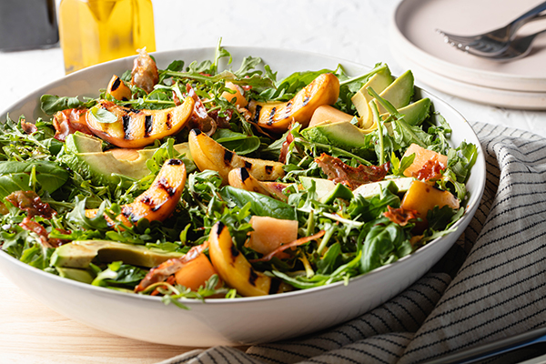 Recipe: Grilled Peach & Prosciutto Salad