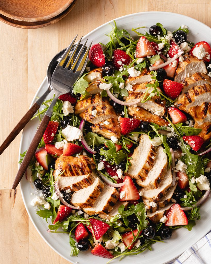 Recipe: Grilled Chicken, Berry & Feta Salad