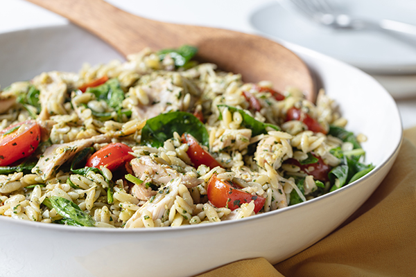 Recipe: Pesto Chicken & Orzo Salad
