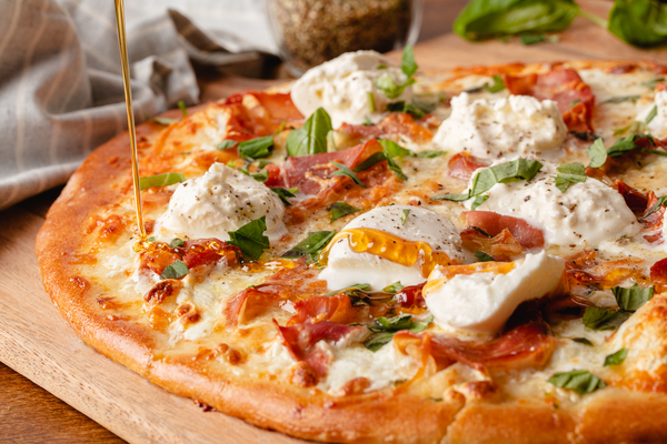 Recipe:Prosciutto Burrata Hot Honey Pizza