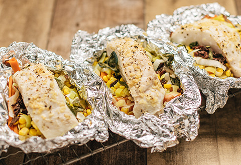 Recipe: Halibut and Veggies in Foil