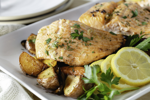 Recipe: Sheet Pan Steelhead Trout with Root Vegetables