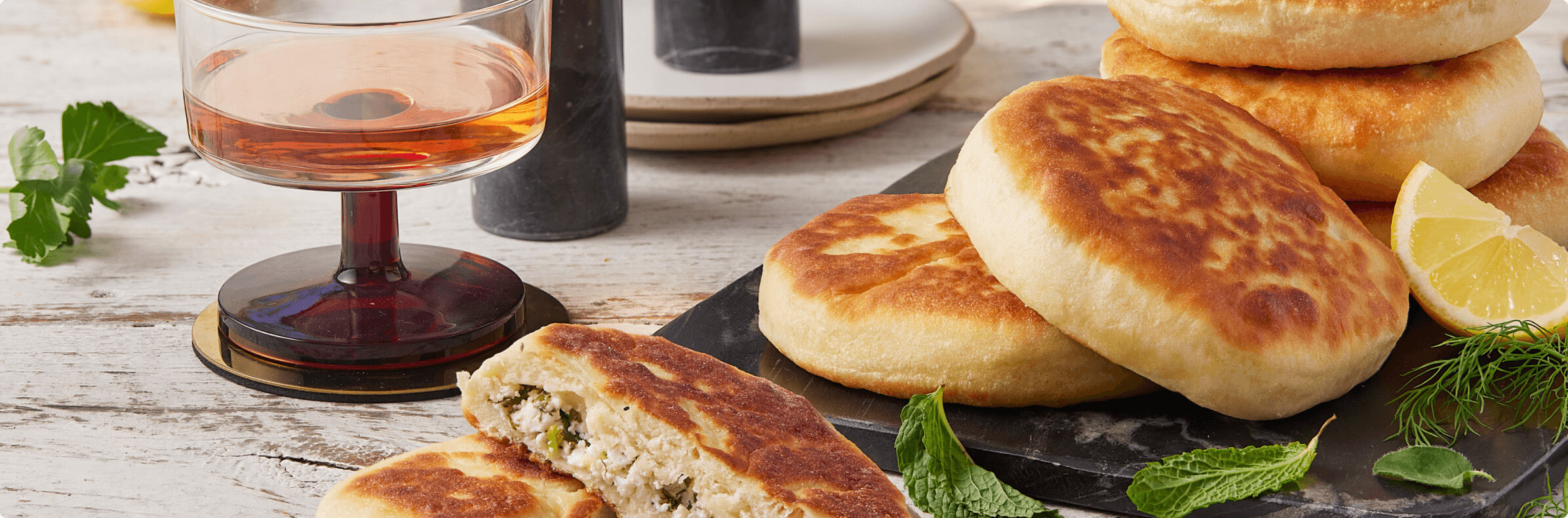 Feta & Herb Stuffed Flatbread