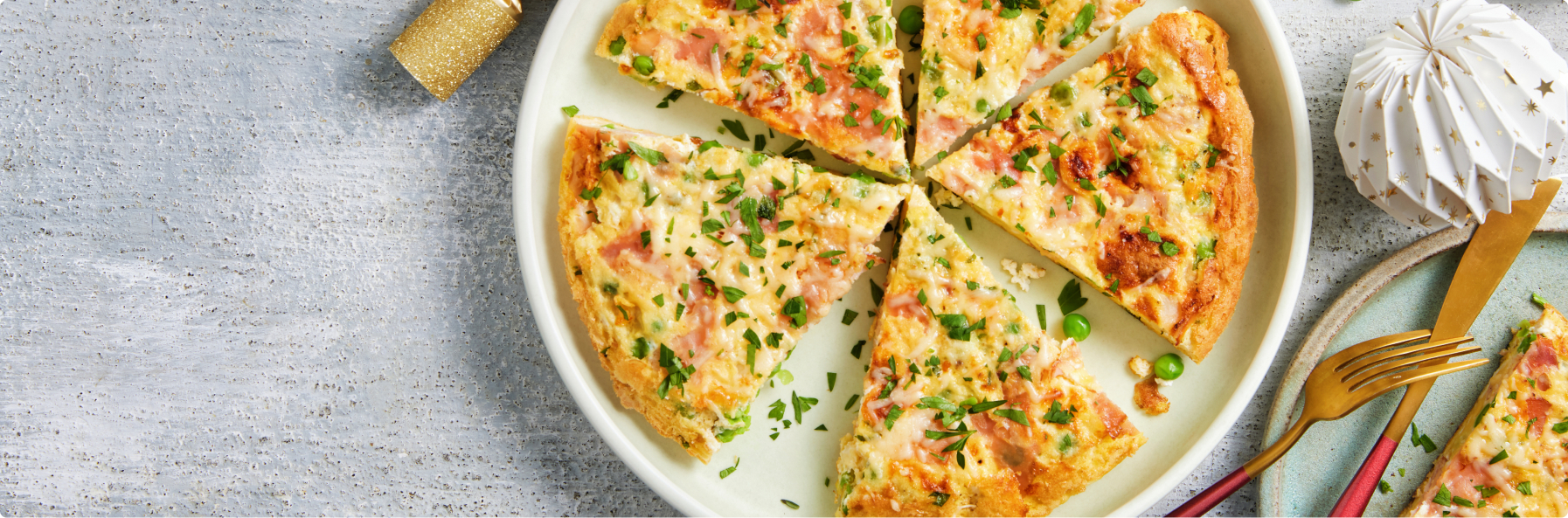 Ham, Pea and Cheese Frittata