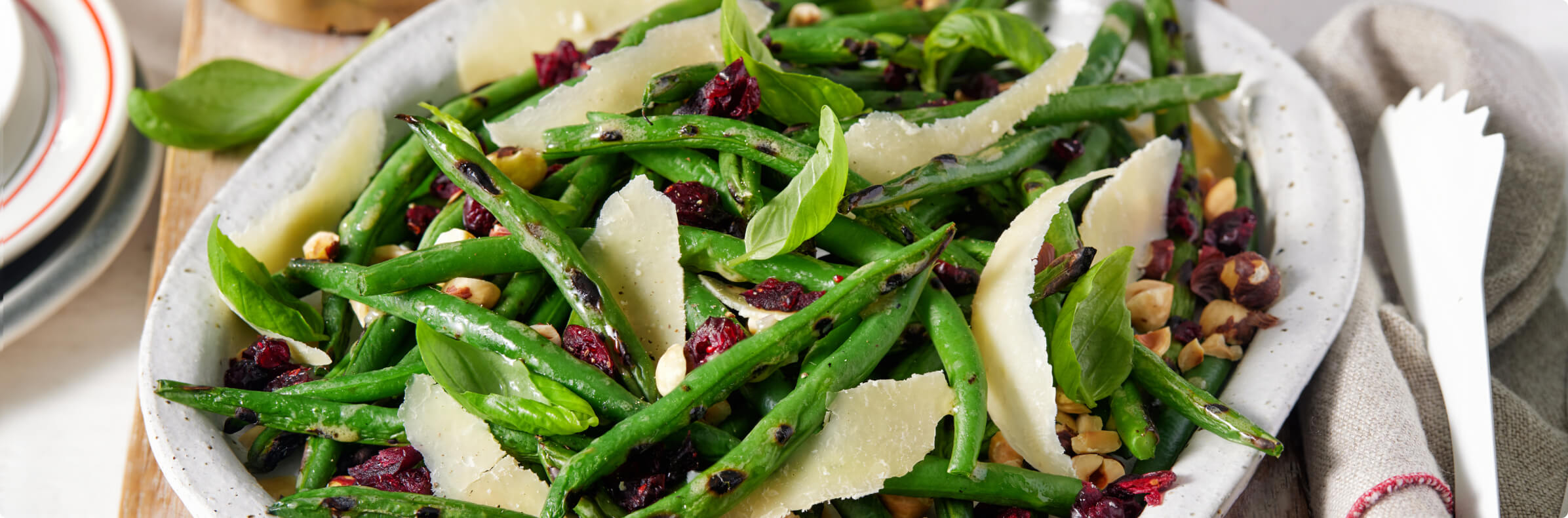 Charred Green Bean & Cranberry Salad