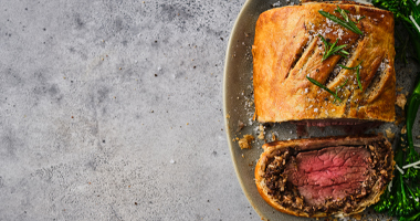 Beef Wellington with Buttered Tenderstem Broccoli