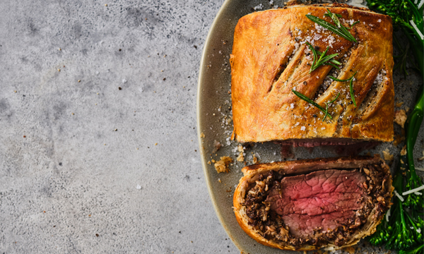 Beef Wellington with Buttered Tenderstem Broccoli