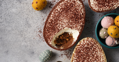 Grown Up Tiramisu Filled Easter Egg