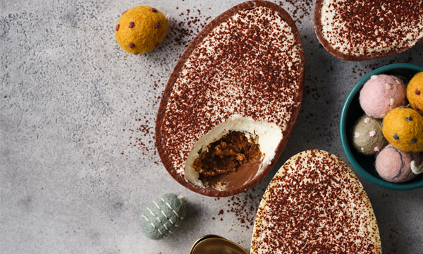 Grown Up Tiramisu Filled Easter Egg