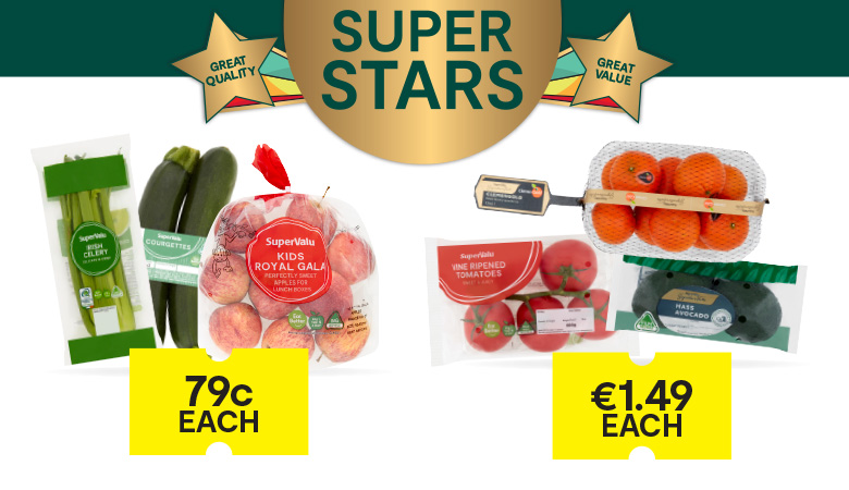 Colourful fruit & veg imagery highlighting our fruit & Veg offers. 