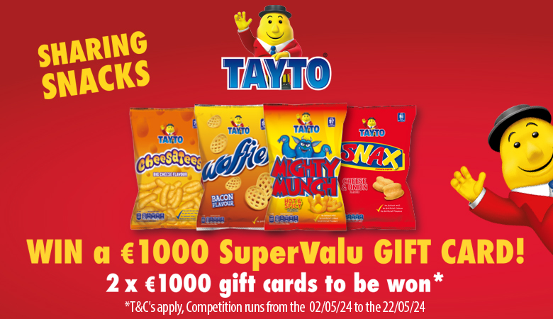 be in with a chance to win a €1000 SuperValu Gift Card  