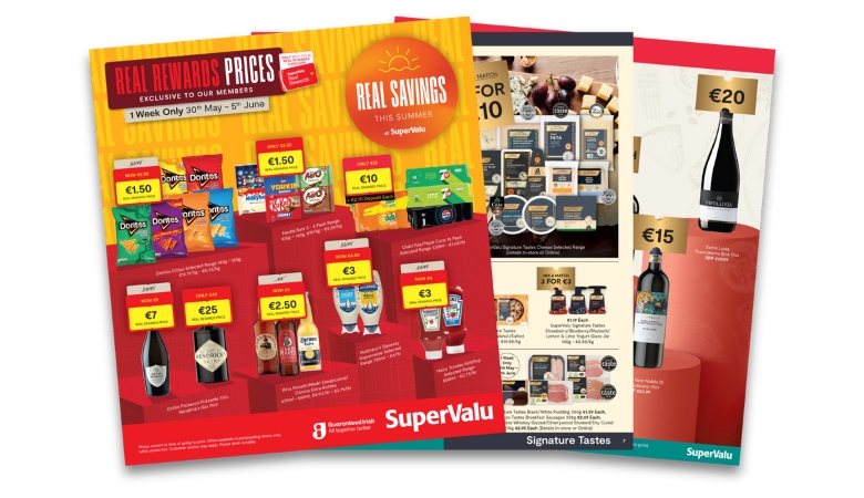 Cover page of the SuperValu promotional magazine that highlights all of the offers at SuperValu