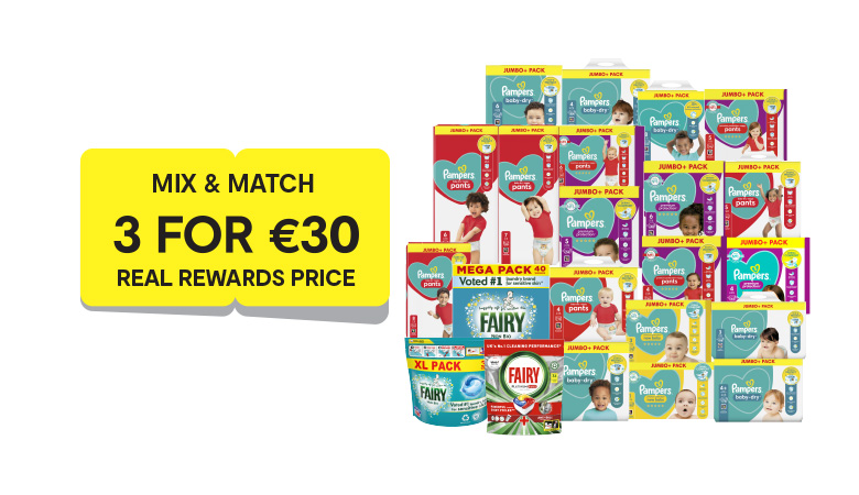 Pampers Jumbo Plus Nappy Range & Fairy Non Bio Range