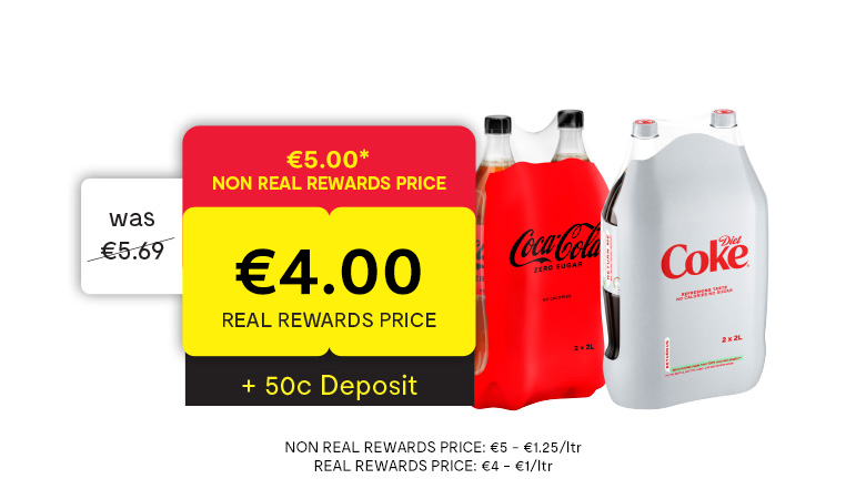 Coke Zero / Diet Coke Twin Pack (2 ltr)