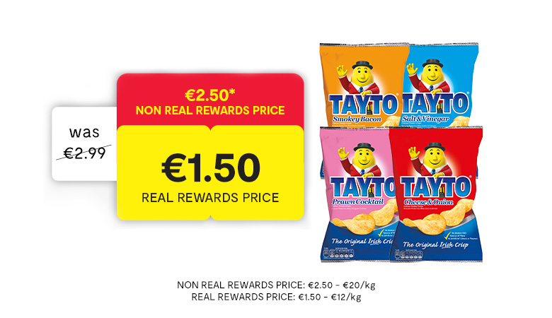 Tayto Sharing Bags Range (125 g)  