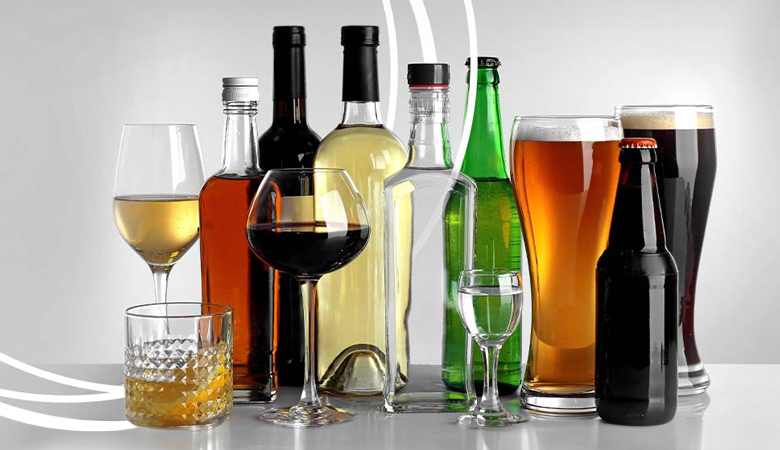 Various product imagery of alcohol on offer