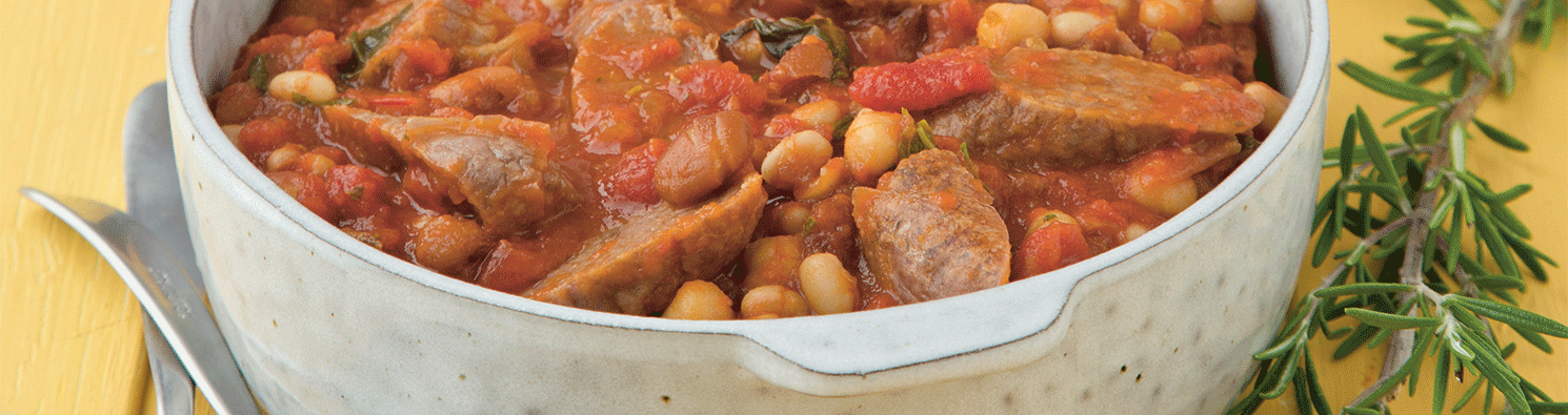 Mixed Bean and Sausage Casserole