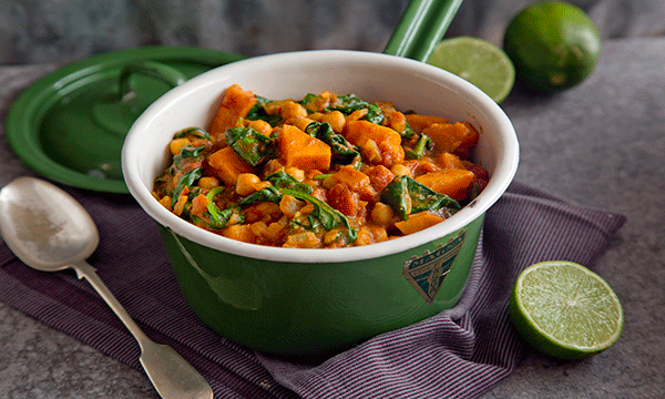 Sweet Potato, Chickpea And Spinach Jalfrezi Curry