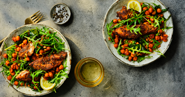 Spicy Chickpea Salad with Paprika Chicken