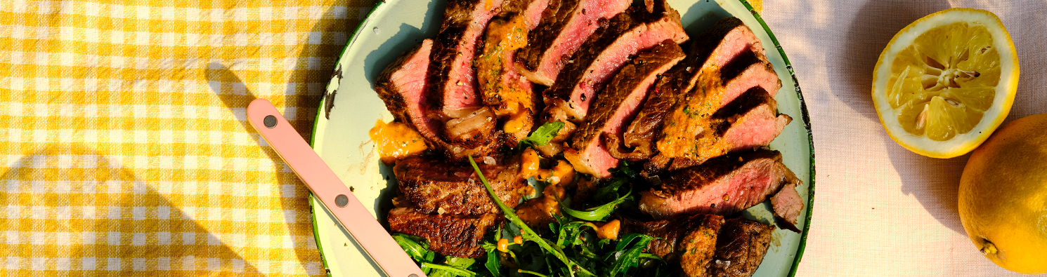 SuperValu Rib Eye Steak with Cowboy Butter