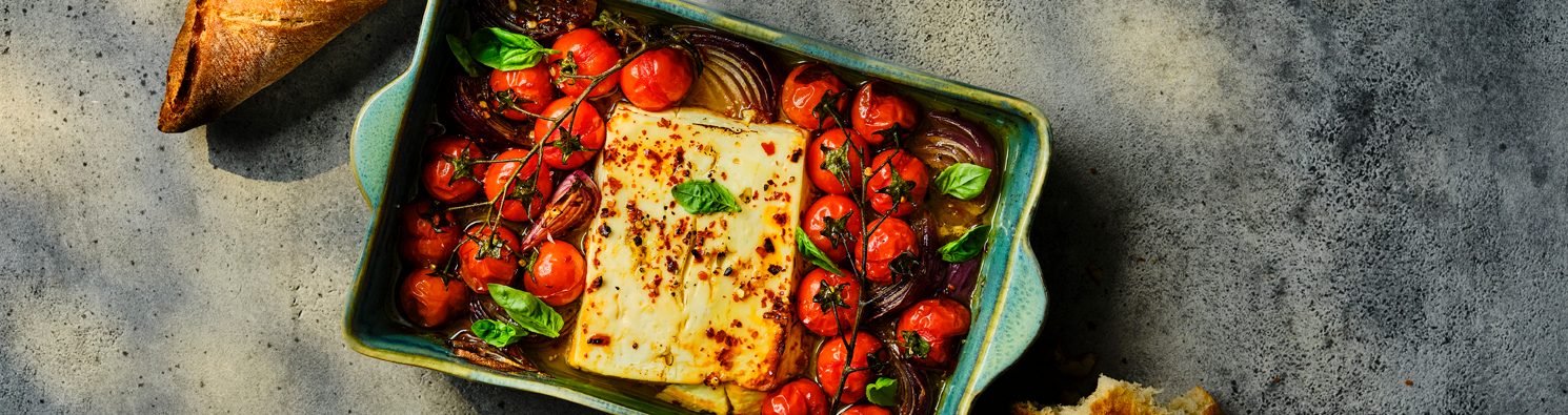 Baked Feta with Cherry Tomatoes