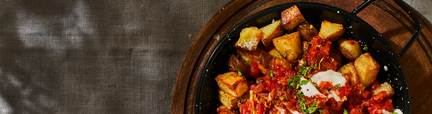 Harissa & Chorizo Spanish Patatas Bravas