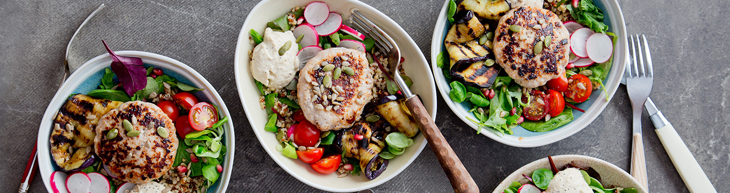 Turkey burger salad bowl