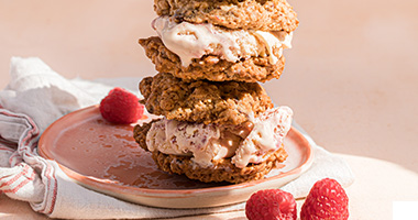 Jess's Dreamy Raspberry Ice Cream Cookie Sandwiches