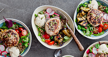 Turkey burger salad bowl