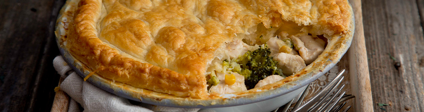 Chicken, Sweetcorn and Broccoli Pie