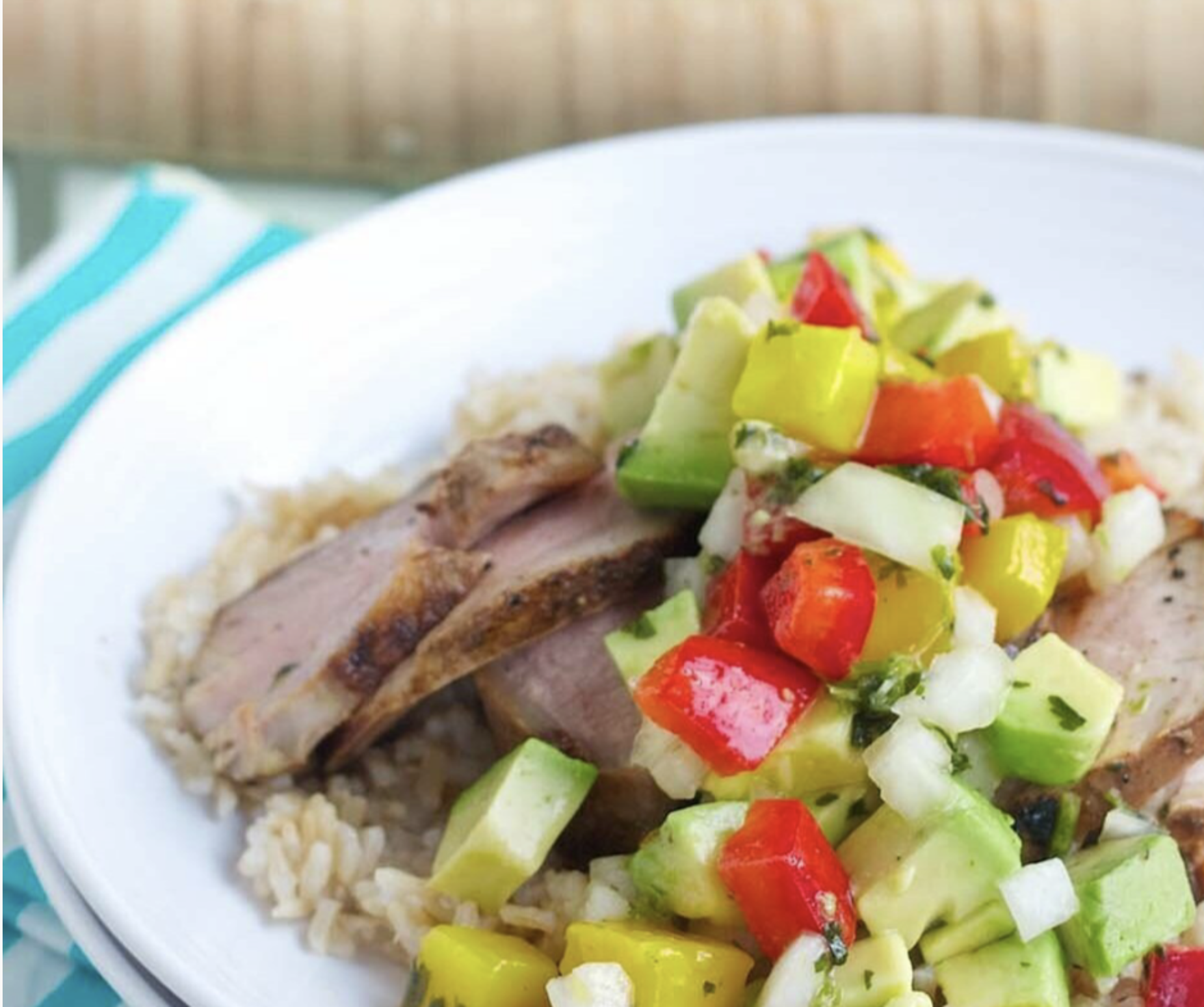 Caribbean Pork Tenderloin with Vidalia-Mango Salsa