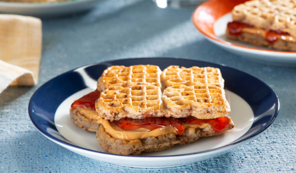 Peanut Butter & Jelly Waffles Recipe