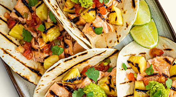 Grilled Salmon Pineapple Tacos Recipe