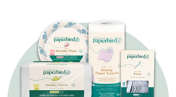 Paperbird Double Roll Strong Paper Towels, 110 sheets per roll, 6